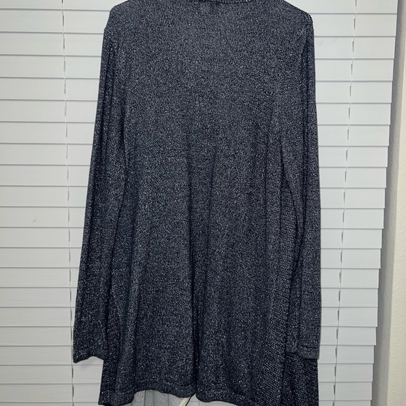 Lane Bryant Shimmer Navy Blue Cardigan - Picture 5 of 6